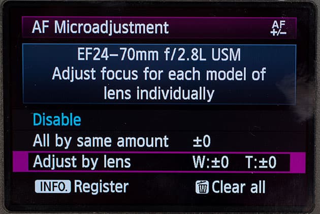 AF mistakes microadjustments
