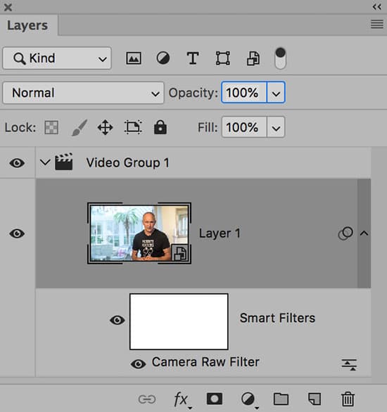 Camera raw video filter