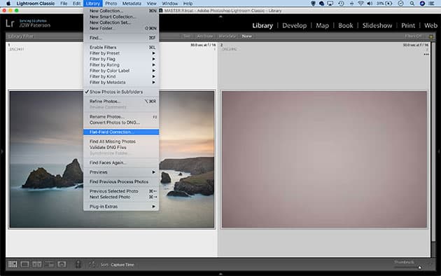 Lightoom flat-field correction