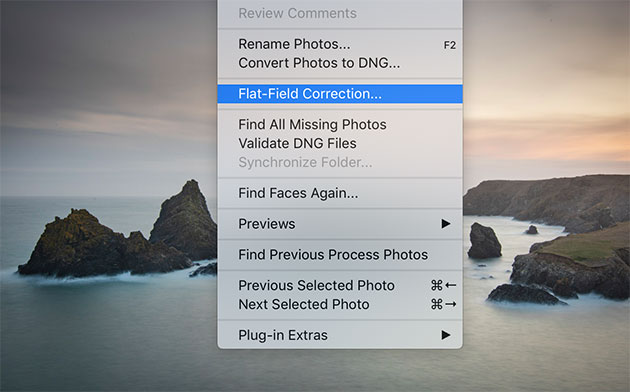 Lightroom flat-field correction tip