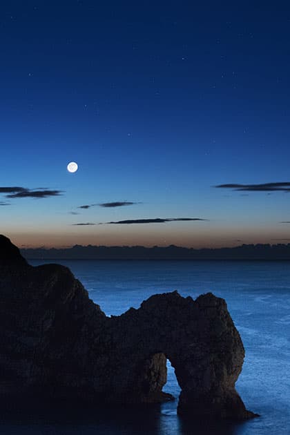 Lunar photography twilight