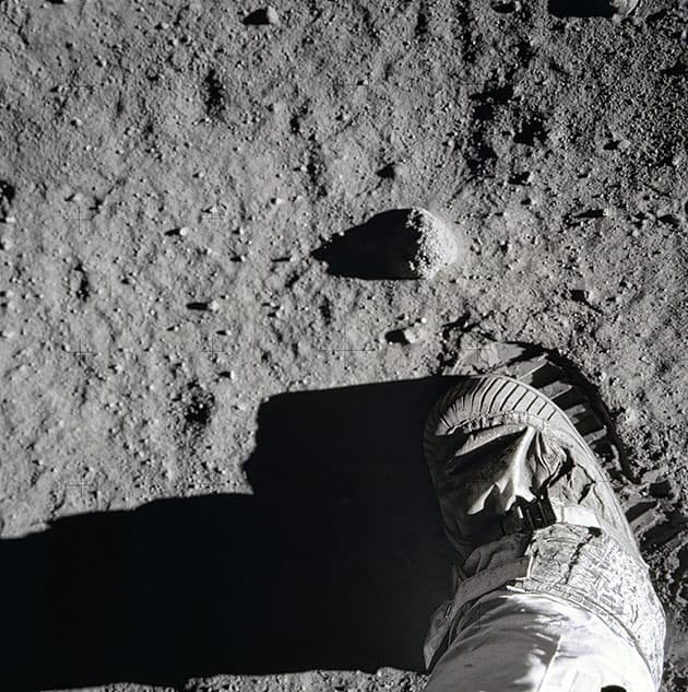 NASA Buzz Aldrins boot print