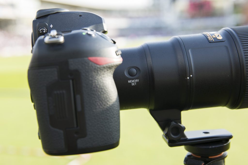 The Memory Set button is located to the rear of the lens but isn't the easiest to access