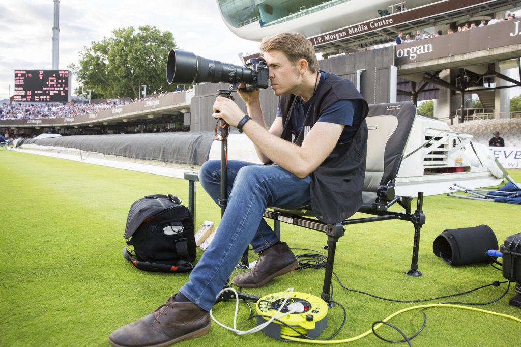 Michael Topham testing the Nikon AF-S NIKKOR 500mm f/5.6E PF ED VR at Lords cricket ground
