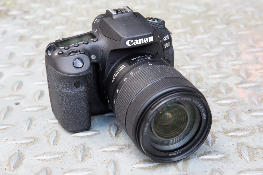 Canon EOS 90D three quarter view