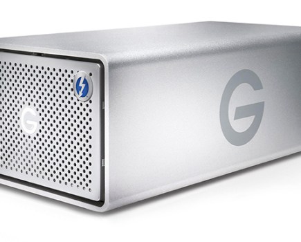 silver G-technology G-drive Drive with a white background