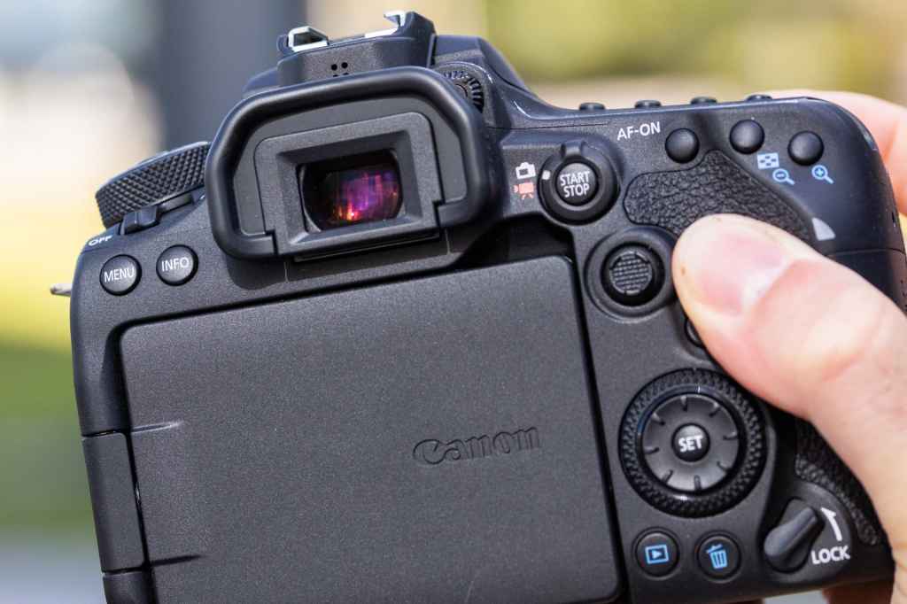 Canon EOS 90D back, with articulating LCD closed