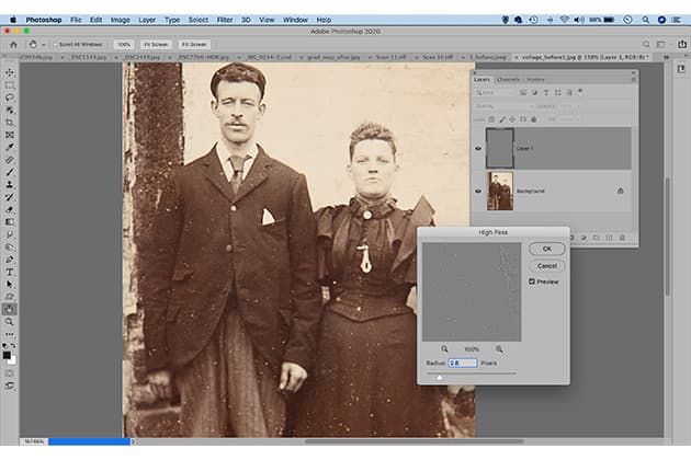 Photo restoration improve soft details