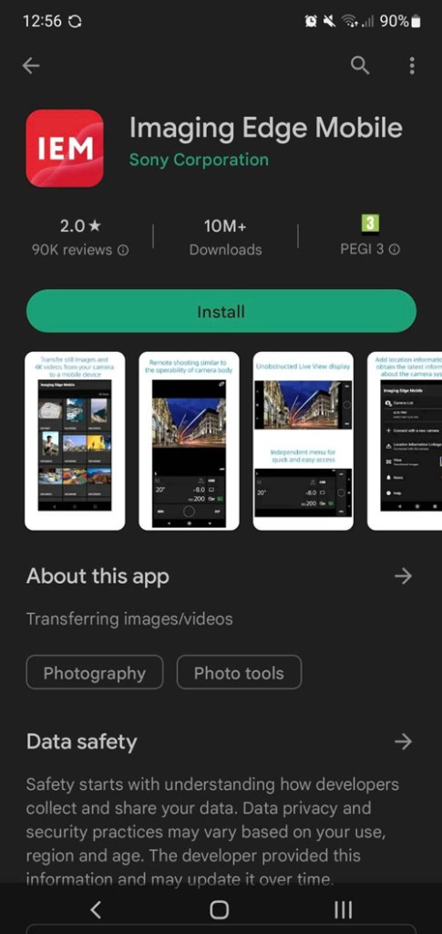 Sony Imaging Edge Mobile - install the app on your phone - ignore the reviews