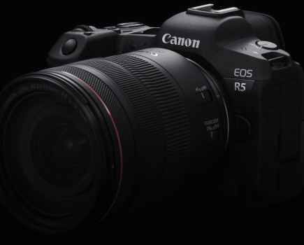 Canon EOS R5 front left