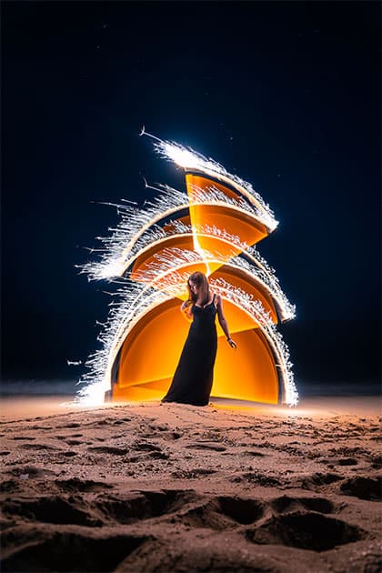 Light painting Andrea Riezzo