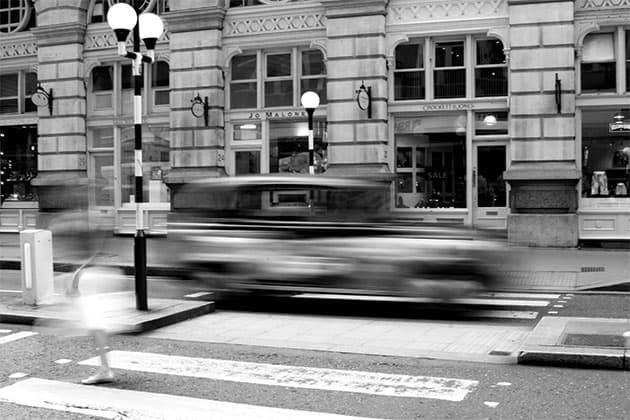 long exposure of car driving