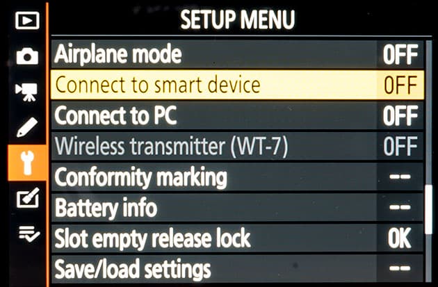 Nikon Snapbridge step 4