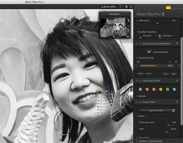 Silver Efex Pro control points