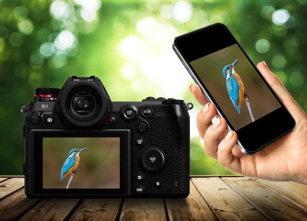 Transfer images from your Panasonic camera to your phone with Panasonic Lumix Sync - Users should expect a 24MP raw file to take around 20 seconds to transfer from the camera to a smartphone