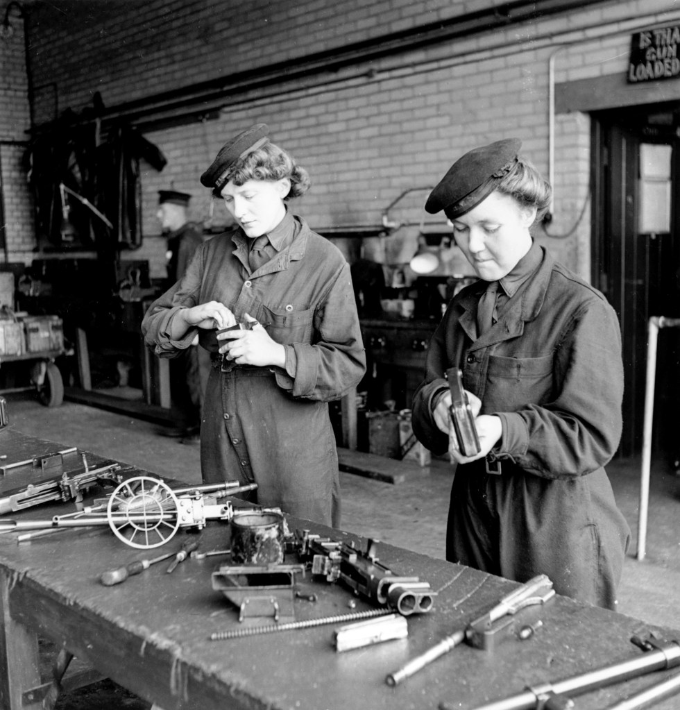 Copyright LeeMillerArchives Qualified Ordnance Wrens stripping down aircraft guns United Kingdom 1944