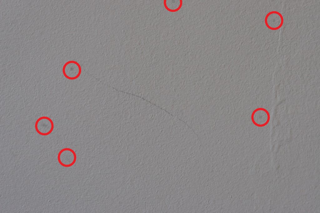 Image taken to show dust on the DSLR sensor, and highlighted in red, f/13