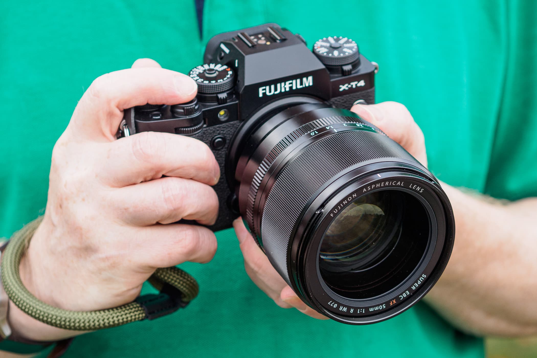Fujifilm XF 50mm F1.0 R WR in hand