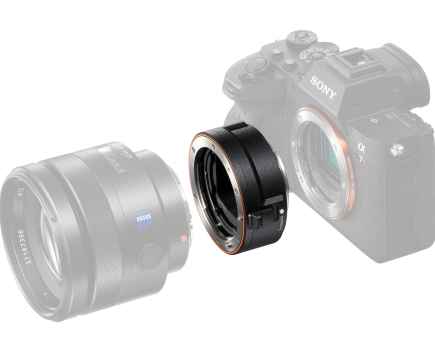 Sony LA-EA5 camera in three parts with fade effect on front an back parts