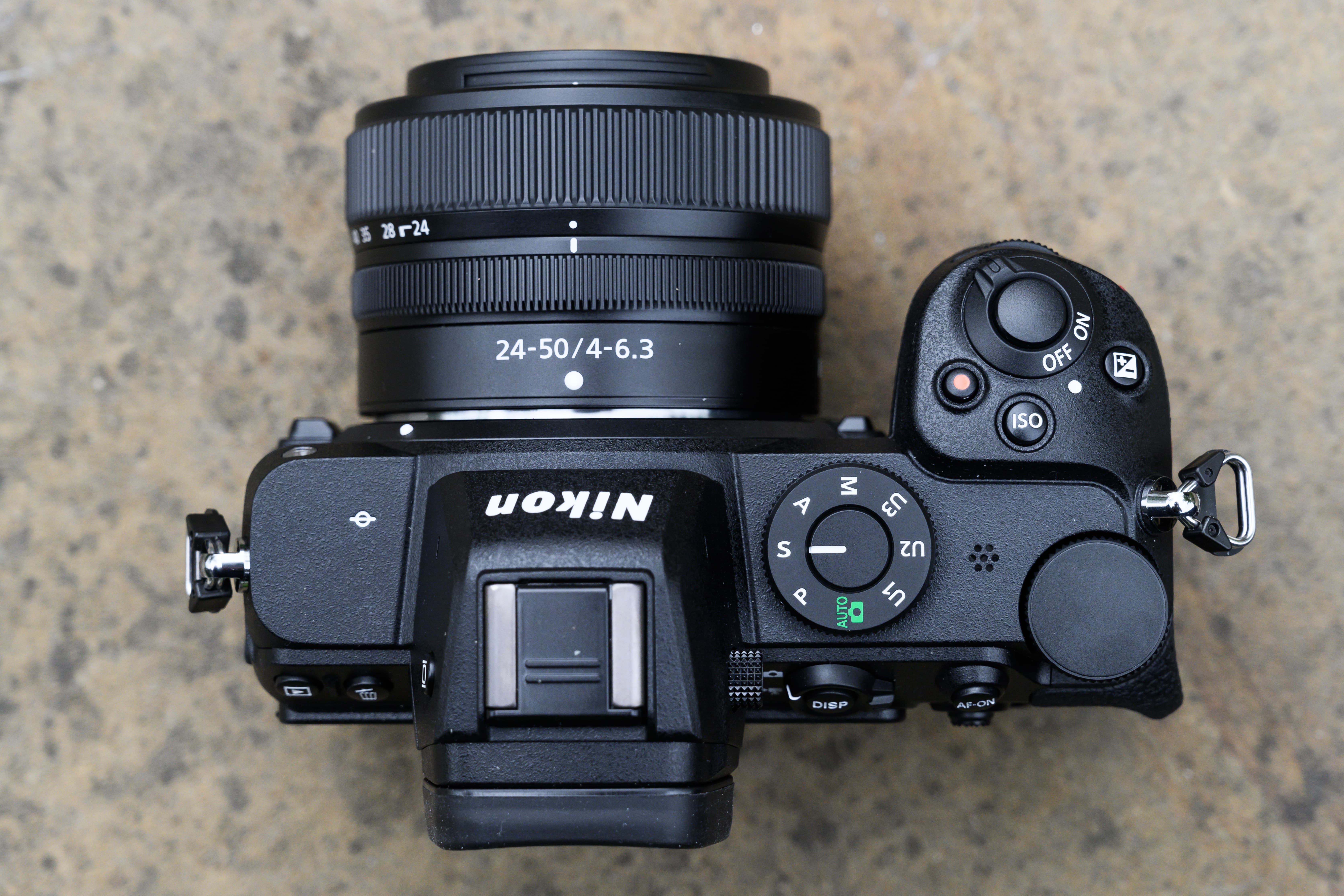 The Z5 has a fairly basic top-plate. Photographers who'd like a top-plate LCD panel that can be glanced at to view exposure and other settings will find this feature on the Nikon Z6 II and Z7 II