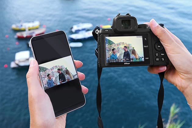 Connect your phone to a Nikon camera to get images from your camera onto your phone