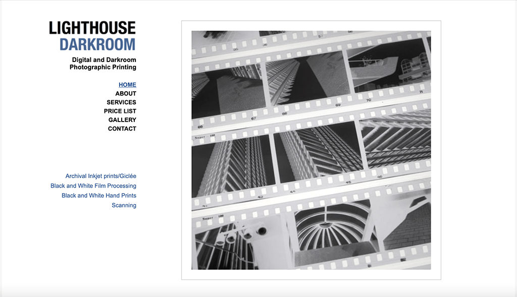 lighthouse darkroom black and white film printing