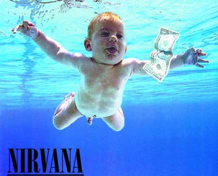 Baby swimming, The Nirvana Nevermind album cover