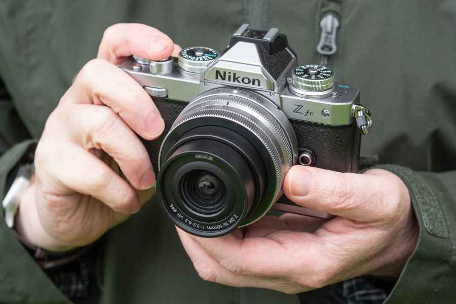 Nikon has styled the Z fc  to resemble the old FM2 manual-focus SLR, complete with analogue dials