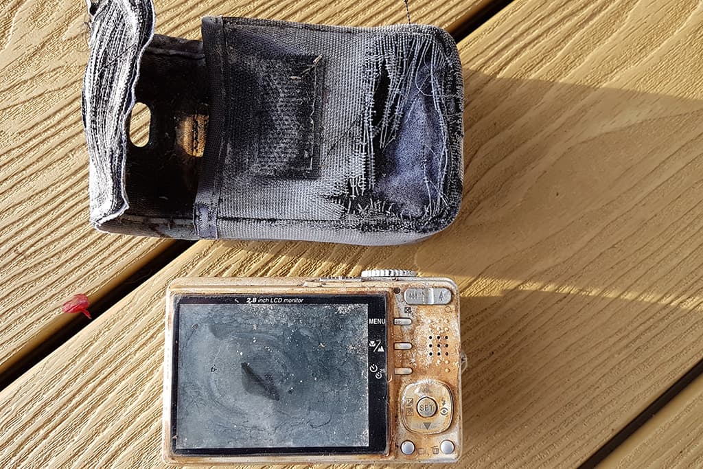 The recovered camera after being left for 12 years