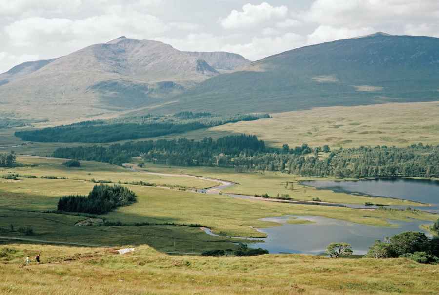 Landscape shot of the green West Highlands