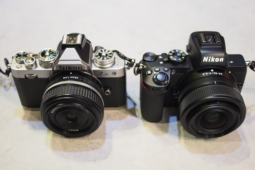 Nikon Zfc and Nikon Z50 side-by-side at TPS