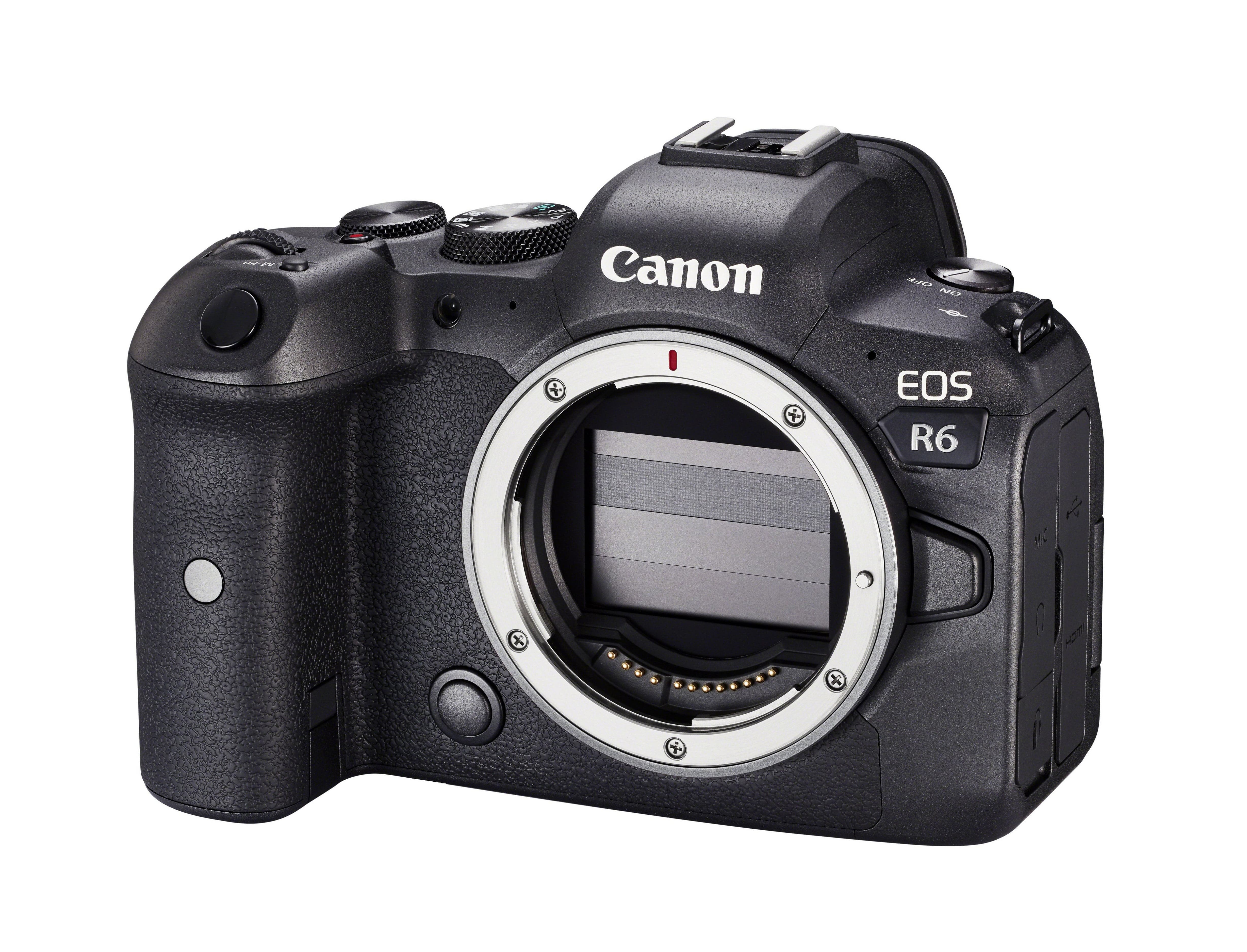 Canon EOS R6 from the front without lens 