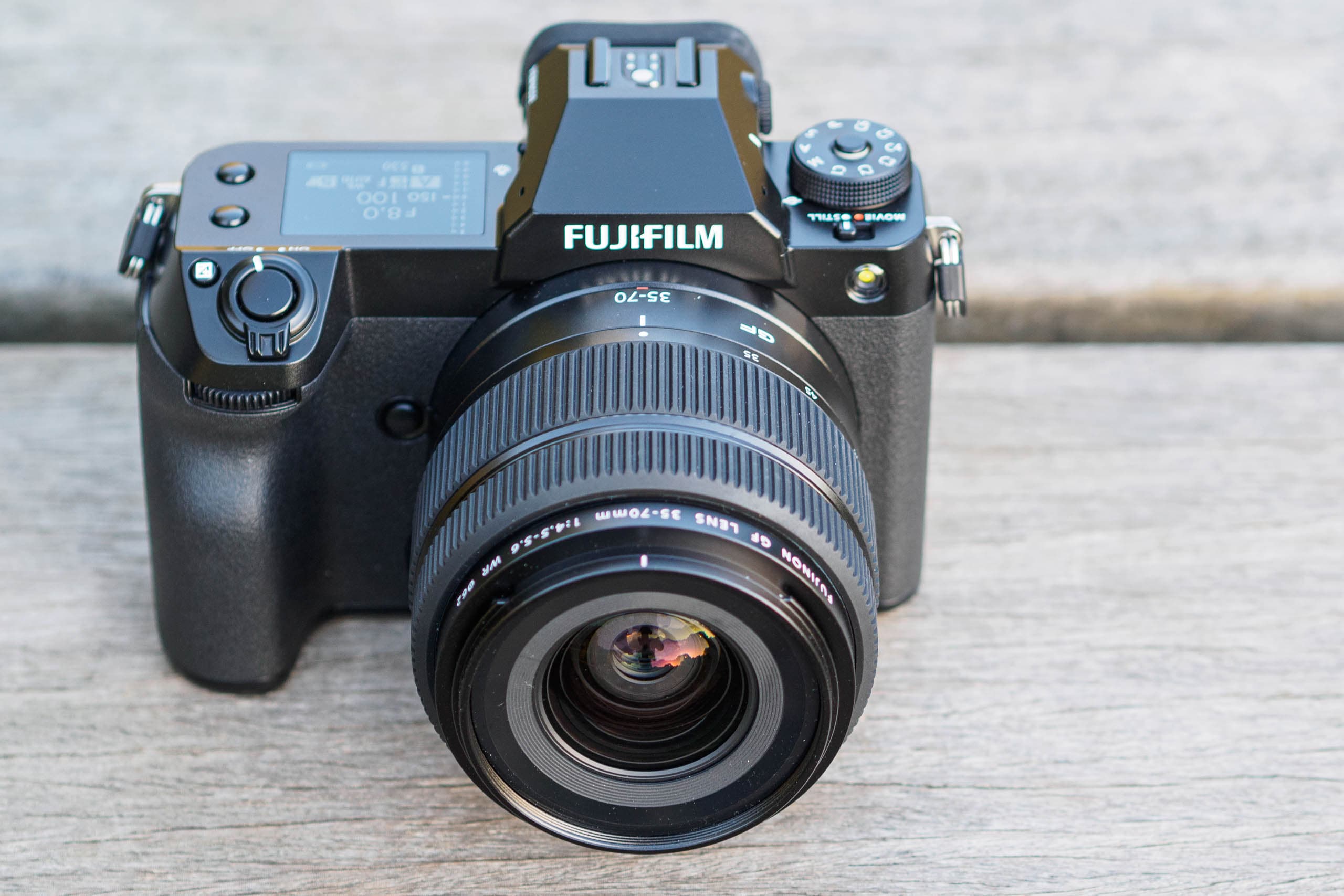 Fujifilm GFX50S II top front view