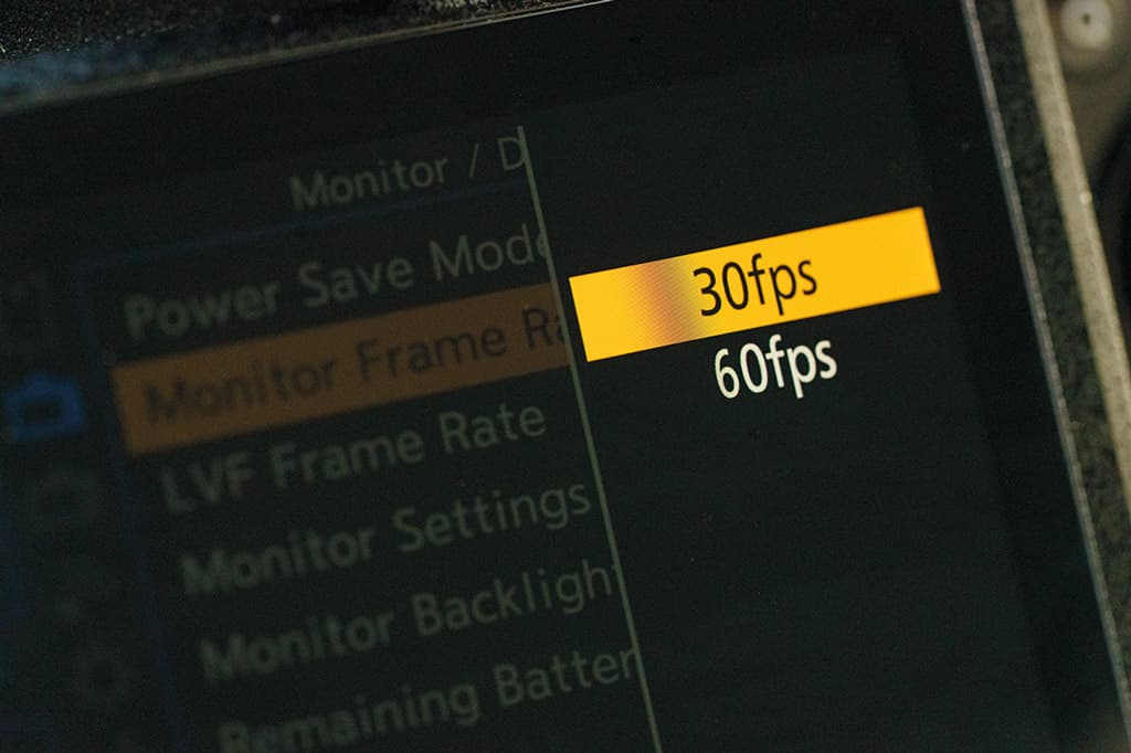Reduce the viewfinder refresh rate