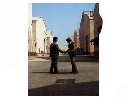 Pink Floyd’s 1975 album cover for Wish You Were Here