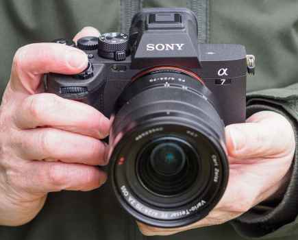 Sony Alpha 7 IV in hand