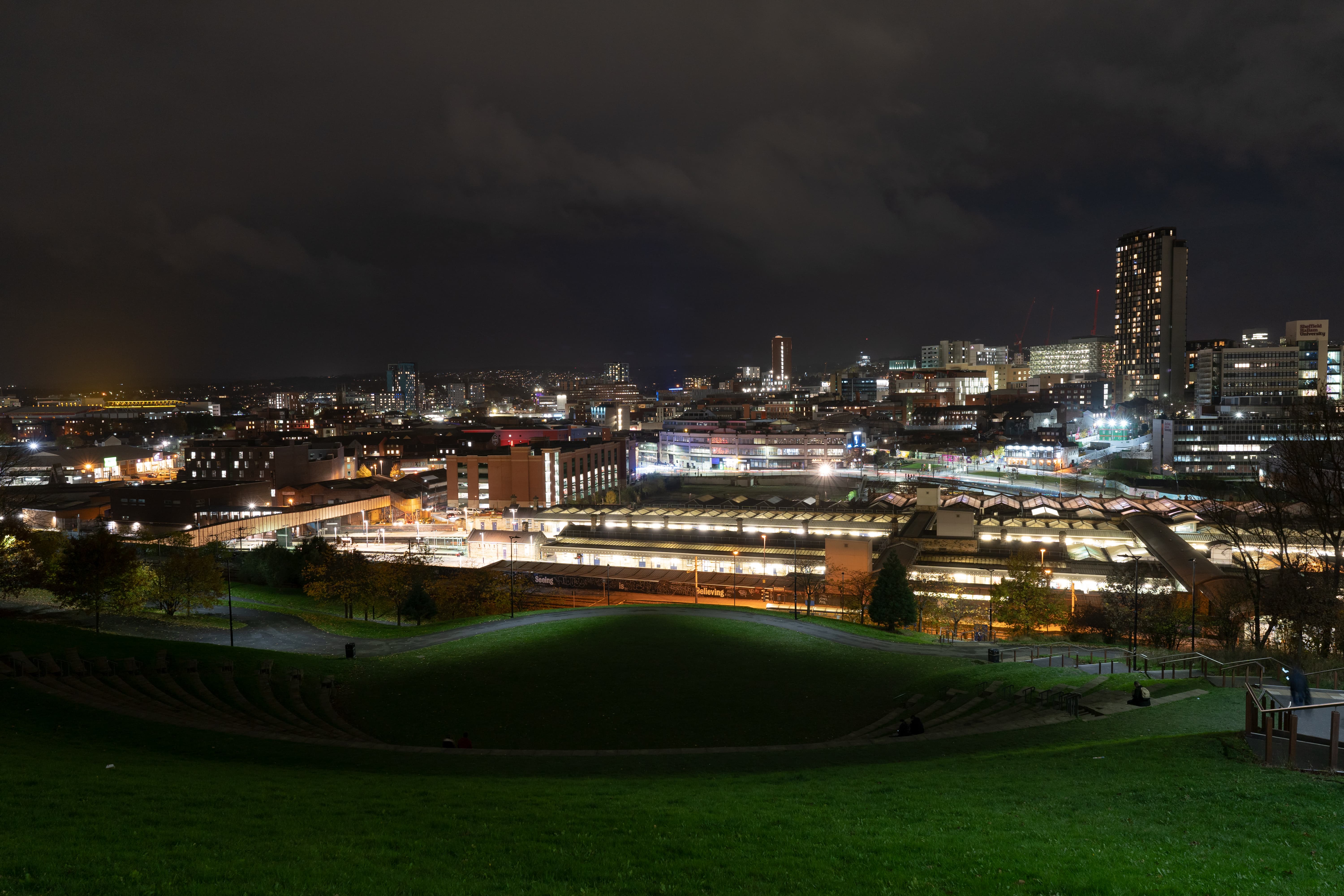 Sheffield at night, raw to jpeg, 24mm, 2s, f/5.6, ISO400, Sony A7 III