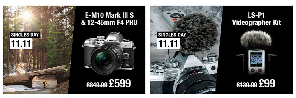 Olympus Singles Day 11:11 offers, E-M10 IIIS