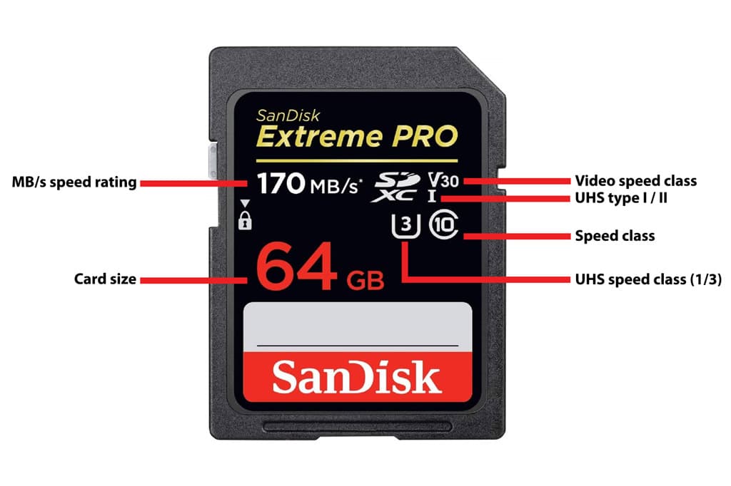 SD Memory Card labels explained
