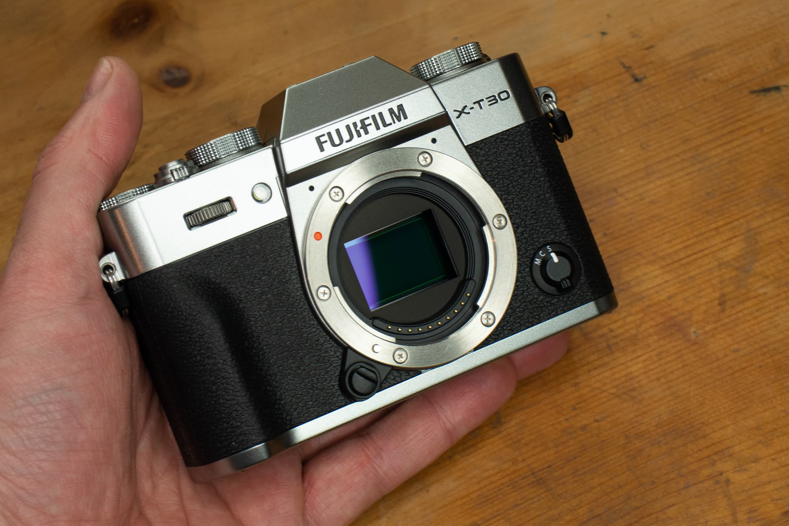 Fujifilm X-T30 in-hand