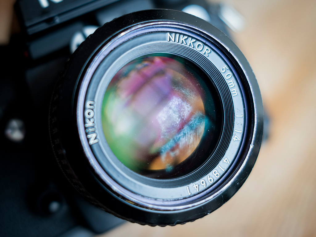 how to maintain your film camera, lens closeup