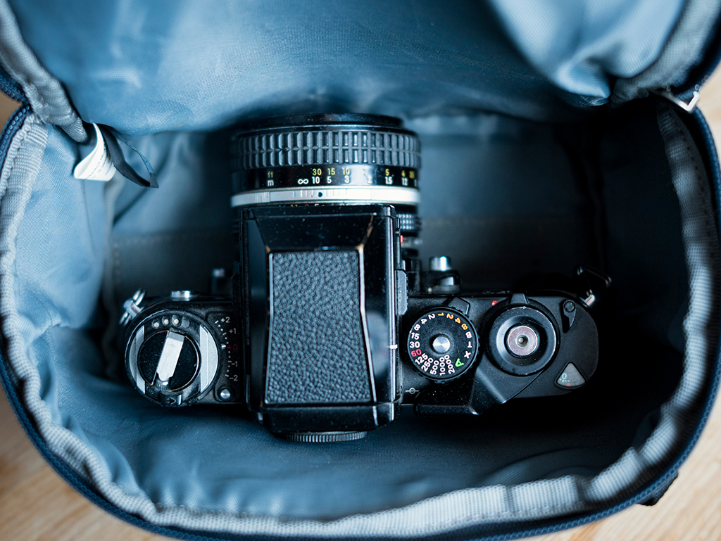 film camera in a bag