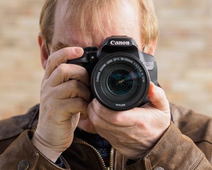 The Canon EOS 850D in use