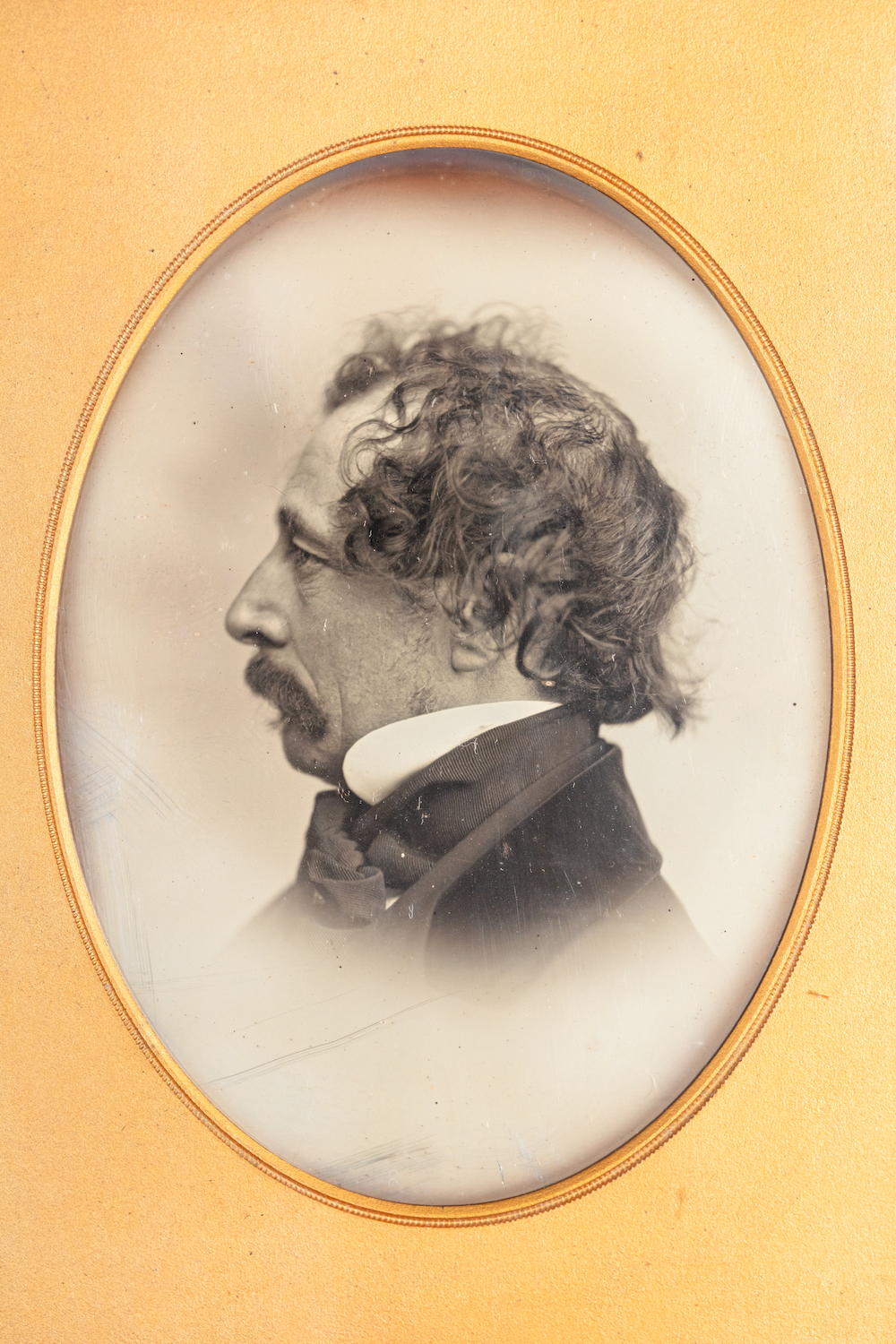 Charles Dickens Daguerrotype portrait in frame 