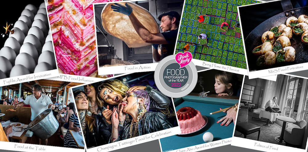 A montage of the work of some of the finalists in the 2021 Pink Lady Food Photographer of the Year competition