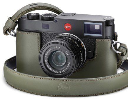 Leica M11 with olive leather case
