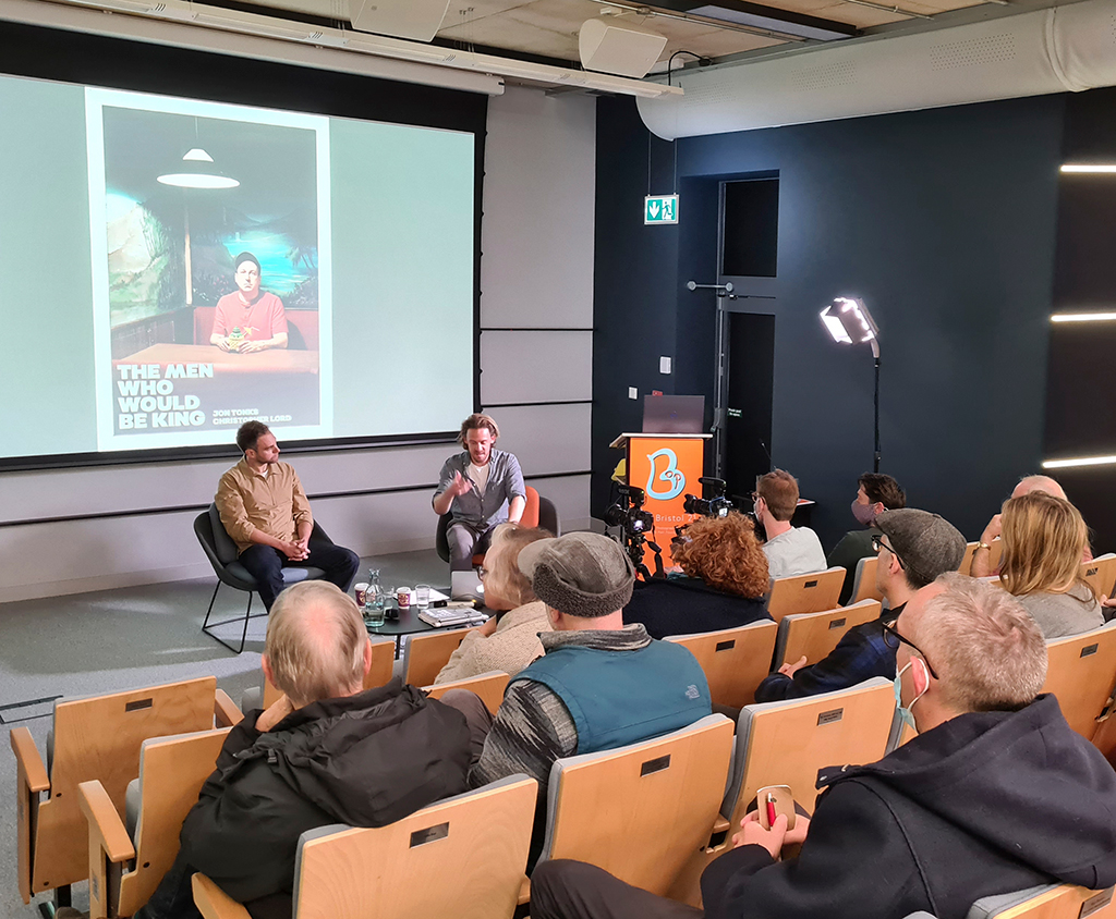 Jon Tonks talk in the Royal Photographic Society Auditorium, Bristol, during BOP festival 2021