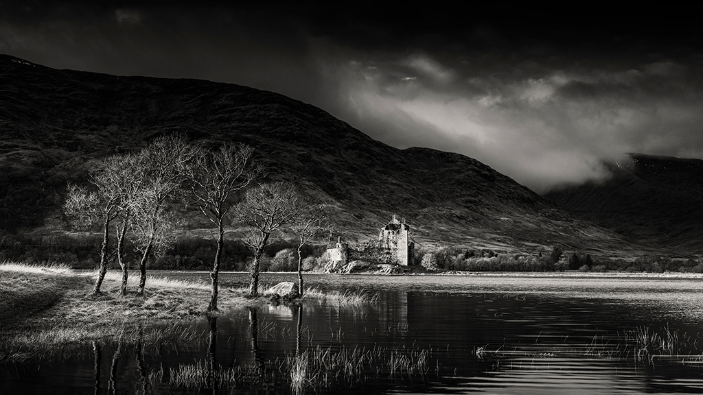 moody monochrome landscapes, after editing to black and white