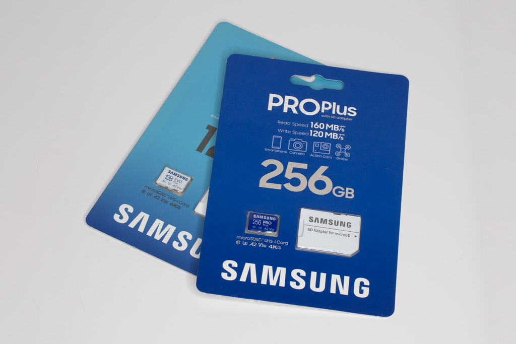 Samsung PRO Plus and EVO Plus packaging