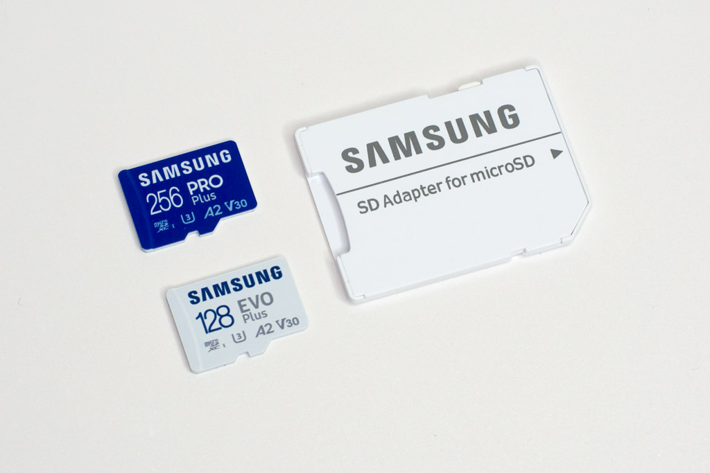 Samsung PRO Plus and EVO Plus with SD adapter